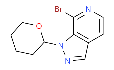 CAS No. 1416713-77-3, 7-Bromo-1-(tetrahydro-2H-pyran-2-yl)-1H-pyrazolo[3,4-c]pyridine