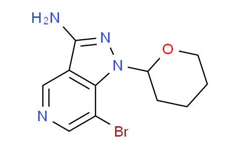 CAS No. 1416713-52-4, 7-Bromo-1-(tetrahydro-2H-pyran-2-yl)-1H-pyrazolo[4,3-c]pyridin-3-amine