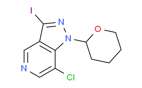 CAS No. 1416714-42-5, 7-Chloro-3-iodo-1-(tetrahydro-2H-pyran-2-yl)-1H-pyrazolo[4,3-c]pyridine