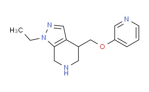 CAS No. 1422059-64-0, 1-Ethyl-4-((pyridin-3-yloxy)methyl)-4,5,6,7-tetrahydro-1H-pyrazolo[3,4-c]pyridine