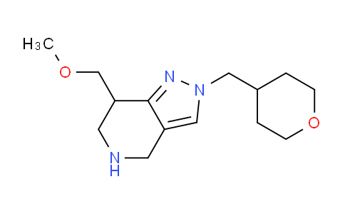CAS No. 1422067-79-5, 7-(Methoxymethyl)-2-((tetrahydro-2H-pyran-4-yl)methyl)-4,5,6,7-tetrahydro-2H-pyrazolo[4,3-c]pyridine