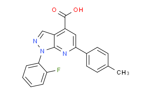 CAS No. 1011399-69-1, 1-(2-Fluorophenyl)-6-(p-tolyl)-1H-pyrazolo[3,4-b]pyridine-4-carboxylic acid