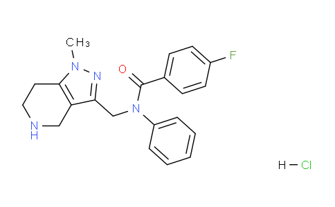 CAS No. 1160245-39-5, 4-Fluoro-N-((1-methyl-4,5,6,7-tetrahydro-1H-pyrazolo[4,3-c]pyridin-3-yl)methyl)-N-phenylbenzamide hydrochloride