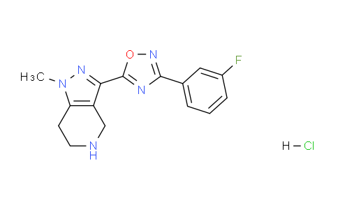 CAS No. 1306738-61-3, 3-(3-Fluorophenyl)-5-(1-methyl-4,5,6,7-tetrahydro-1H-pyrazolo[4,3-c]pyridin-3-yl)-1,2,4-oxadiazole hydrochloride