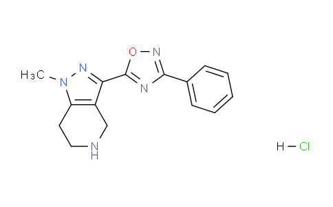 CAS No. 1306738-92-0, 5-(1-Methyl-4,5,6,7-tetrahydro-1H-pyrazolo[4,3-c]pyridin-3-yl)-3-phenyl-1,2,4-oxadiazole hydrochloride