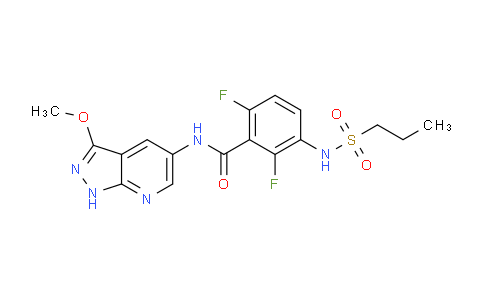 CAS No. 1186607-05-5, 2,6-Difluoro-N-(3-methoxy-1H-pyrazolo[3,4-b]pyridin-5-yl)-3-(propylsulfonamido)benzamide