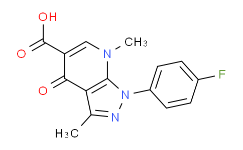 CAS No. 1031605-67-0, 1-(4-Fluorophenyl)-3,7-dimethyl-4-oxo-4,7-dihydro-1H-pyrazolo[3,4-b]pyridine-5-carboxylic acid
