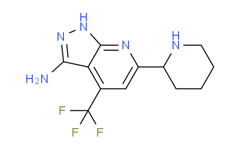 CAS No. 1316224-12-0, 6-(Piperidin-2-yl)-4-(trifluoromethyl)-1H-pyrazolo[3,4-b]pyridin-3-amine