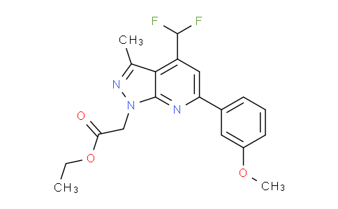 CAS No. 1011369-26-8, Ethyl 2-(4-(difluoromethyl)-6-(3-methoxyphenyl)-3-methyl-1H-pyrazolo[3,4-b]pyridin-1-yl)acetate