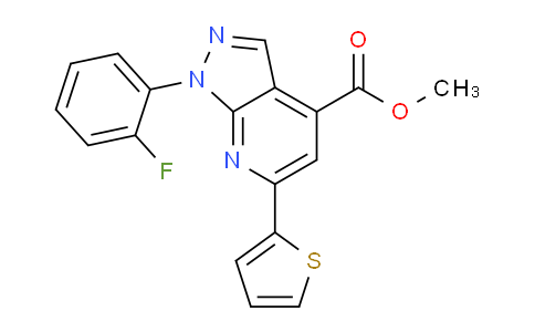 CAS No. 1011397-81-1, Methyl 1-(2-fluorophenyl)-6-(thiophen-2-yl)-1H-pyrazolo[3,4-b]pyridine-4-carboxylate