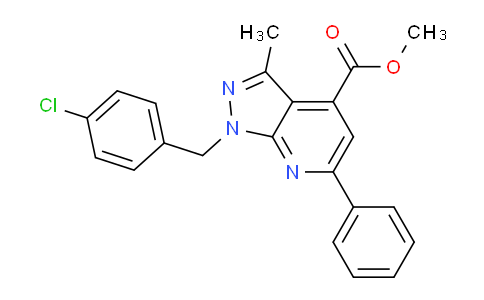 MC777966 | 1011398-47-2 | Methyl 1-(4-chlorobenzyl)-3-methyl-6-phenyl-1H-pyrazolo[3,4-b]pyridine-4-carboxylate