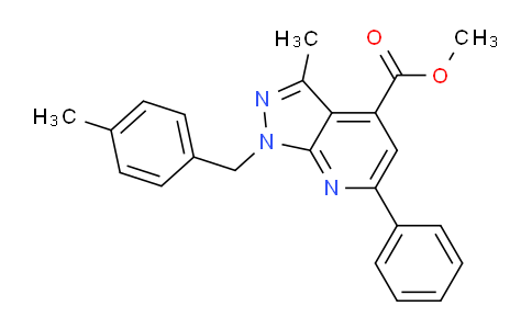 CAS No. 1011399-01-1, Methyl 3-methyl-1-(4-methylbenzyl)-6-phenyl-1H-pyrazolo[3,4-b]pyridine-4-carboxylate
