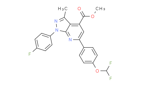 CAS No. 1011400-18-2, Methyl 6-(4-(difluoromethoxy)phenyl)-1-(4-fluorophenyl)-3-methyl-1H-pyrazolo[3,4-b]pyridine-4-carboxylate
