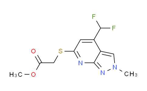 CAS No. 1018047-37-4, Methyl 2-((4-(difluoromethyl)-2-methyl-2H-pyrazolo[3,4-b]pyridin-6-yl)thio)acetate