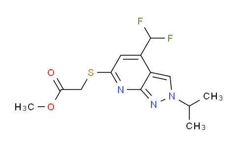 CAS No. 1018047-59-0, Methyl 2-((4-(difluoromethyl)-2-isopropyl-2H-pyrazolo[3,4-b]pyridin-6-yl)thio)acetate