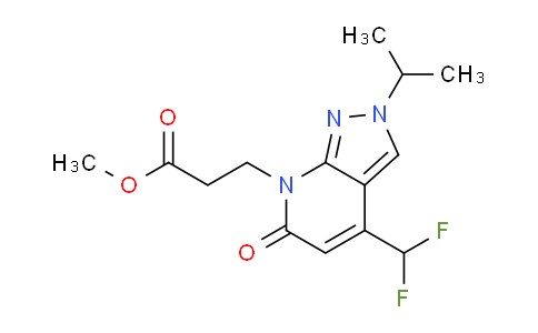 CAS No. 1018126-97-0, Methyl 3-(4-(difluoromethyl)-2-isopropyl-6-oxo-2H-pyrazolo[3,4-b]pyridin-7(6H)-yl)propanoate