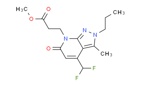 CAS No. 1018127-05-3, Methyl 3-(4-(difluoromethyl)-3-methyl-6-oxo-2-propyl-2H-pyrazolo[3,4-b]pyridin-7(6H)-yl)propanoate