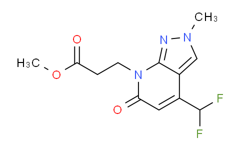 CAS No. 1018127-98-4, Methyl 3-(4-(difluoromethyl)-2-methyl-6-oxo-2H-pyrazolo[3,4-b]pyridin-7(6H)-yl)propanoate