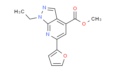 CAS No. 1018144-36-9, Methyl 1-ethyl-6-(furan-2-yl)-1H-pyrazolo[3,4-b]pyridine-4-carboxylate