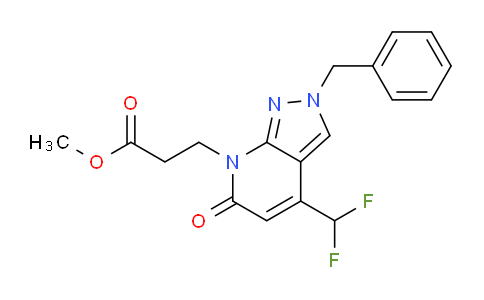 CAS No. 1018164-54-9, Methyl 3-(2-benzyl-4-(difluoromethyl)-6-oxo-2H-pyrazolo[3,4-b]pyridin-7(6H)-yl)propanoate