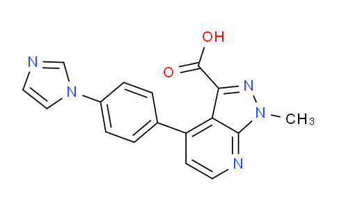 CAS No. 1354706-33-4, 4-(4-(1H-Imidazol-1-yl)phenyl)-1-methyl-1H-pyrazolo[3,4-b]pyridine-3-carboxylic acid