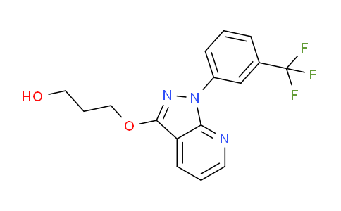 CAS No. 34580-73-9, 3-((1-(3-(Trifluoromethyl)phenyl)-1H-pyrazolo[3,4-b]pyridin-3-yl)oxy)propan-1-ol