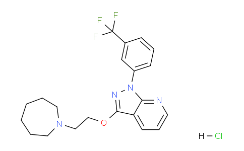 CAS No. 34580-69-3, 3-(2-(Azepan-1-yl)ethoxy)-1-(3-(trifluoromethyl)phenyl)-1H-pyrazolo[3,4-b]pyridine hydrochloride