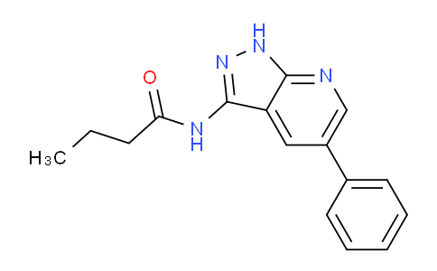 CAS No. 405221-08-1, N-(5-Phenyl-1H-pyrazolo[3,4-b]pyridin-3-yl)butyramide