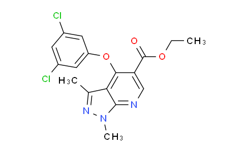 CAS No. 174842-36-5, Ethyl 4-(3,5-dichlorophenoxy)-1,3-dimethyl-1H-pyrazolo[3,4-b]pyridine-5-carboxylate
