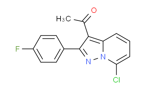 CAS No. 437384-08-2, 1-(7-Chloro-2-(4-fluorophenyl)pyrazolo[1,5-a]pyridin-3-yl)ethanone