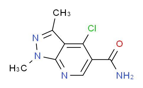 CAS No. 175201-98-6, 4-Chloro-1,3-dimethyl-1H-pyrazolo[3,4-b]pyridine-5-carboxamide