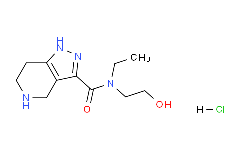 CAS No. 1220034-00-3, N-Ethyl-N-(2-hydroxyethyl)-4,5,6,7-tetrahydro-1H-pyrazolo[4,3-c]pyridine-3-carboxamide hydrochloride