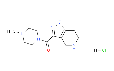 CAS No. 1220017-91-3, (4-Methylpiperazin-1-yl)(4,5,6,7-tetrahydro-1H-pyrazolo[4,3-c]pyridin-3-yl)methanone hydrochloride