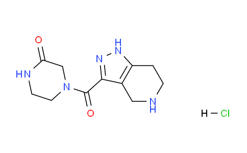 CAS No. 1220034-06-9, 4-(4,5,6,7-Tetrahydro-1H-pyrazolo[4,3-c]pyridine-3-carbonyl)piperazin-2-one hydrochloride
