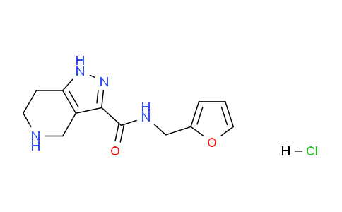 CAS No. 1219957-69-3, N-(Furan-2-ylmethyl)-4,5,6,7-tetrahydro-1H-pyrazolo[4,3-c]pyridine-3-carboxamide hydrochloride