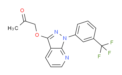 CAS No. 34580-66-0, 1-((1-(3-(Trifluoromethyl)phenyl)-1H-pyrazolo[3,4-b]pyridin-3-yl)oxy)propan-2-one