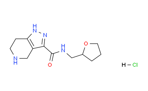 CAS No. 1219957-72-8, N-((Tetrahydrofuran-2-yl)methyl)-4,5,6,7-tetrahydro-1H-pyrazolo[4,3-c]pyridine-3-carboxamide hydrochloride