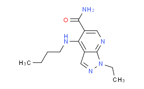 CAS No. 52833-11-1, 4-(Butylamino)-1-ethyl-1H-pyrazolo[3,4-b]pyridine-5-carboxamide