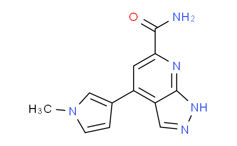 CAS No. 918133-04-7, 4-(1-Methyl-1H-pyrrol-3-yl)-1H-pyrazolo[3,4-b]pyridine-6-carboxamide