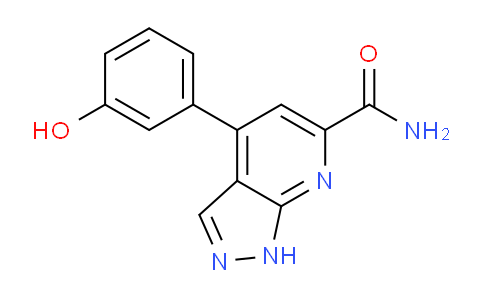 CAS No. 918132-92-0, 4-(3-Hydroxyphenyl)-1H-pyrazolo[3,4-b]pyridine-6-carboxamide