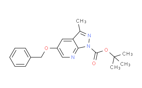 CAS No. 864775-97-3, tert-Butyl 5-(benzyloxy)-3-methyl-1H-pyrazolo[3,4-b]pyridine-1-carboxylate