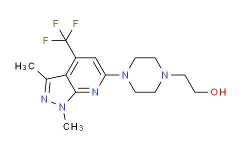 CAS No. 952183-75-4, 2-(4-(1,3-Dimethyl-4-(trifluoromethyl)-1H-pyrazolo[3,4-b]pyridin-6-yl)piperazin-1-yl)ethanol