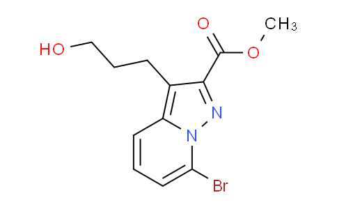 CAS No. 1501949-43-4, methyl 7-bromo-3-(3-hydroxypropyl)pyrazolo[1,5-a]pyridine-2-carboxylate