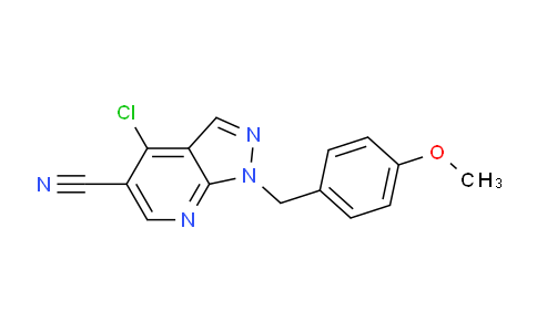 CAS No. 2227205-96-9, 4-chloro-1-[(4-methoxyphenyl)methyl]-1H-pyrazolo[3,4-b]pyridine-5-carbonitrile