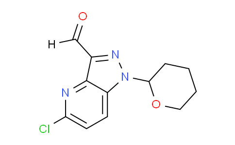 CAS No. 2072073-10-8, 5-chloro-1-(oxan-2-yl)-1H-pyrazolo[4,3-b]pyridine-3-carbaldehyde