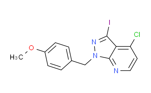 CAS No. 949558-31-0, 4-chloro-3-iodo-1-[(4-methoxyphenyl)methyl]-1H-pyrazolo[3,4-b]pyridine