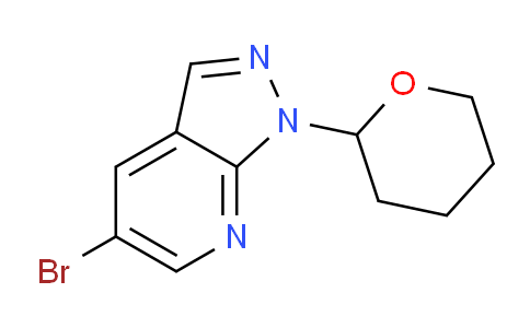 CAS No. 1256957-72-8, 5-bromo-1-(tetrahydro-2H-pyran-2-yl)-1H-pyrazolo[3,4-b]pyridine