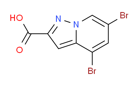 CAS No. 1176413-45-8, 4,6-dibromopyrazolo[1,5-a]pyridine-2-carboxylic acid