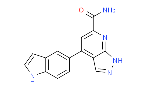 CAS No. 918132-97-5, 4-(1H-Indol-5-yl)-1H-pyrazolo[3,4-b]pyridine-6-carboxamide