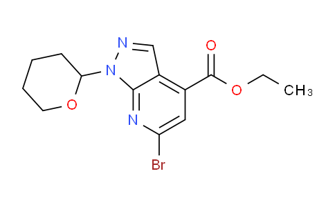 CAS No. 1431978-00-5, Ethyl 6-bromo-1-(tetrahydro-2H-pyran-2-yl)-1H-pyrazolo[3,4-b]pyridine-4-carboxylate